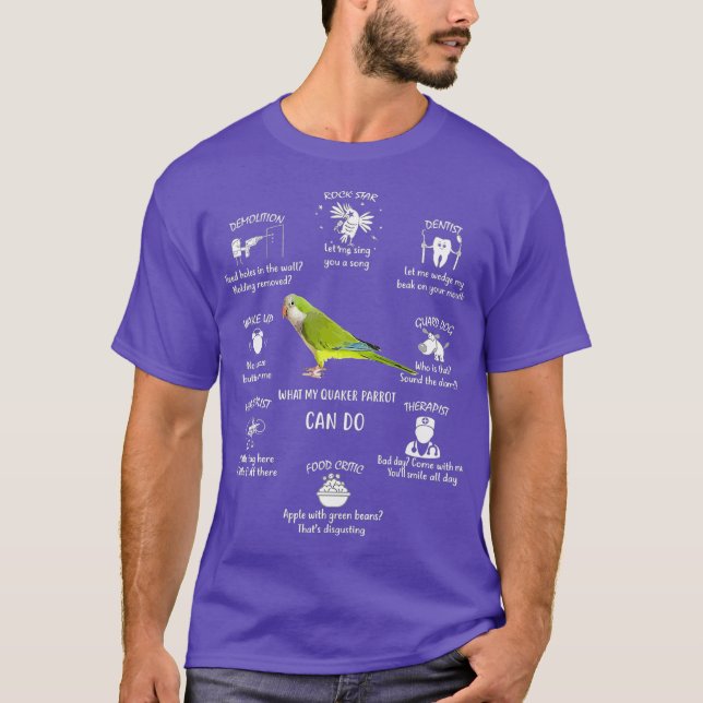 Quaker Parrot Shirt Min talangfulla Quaker T (Framsida)