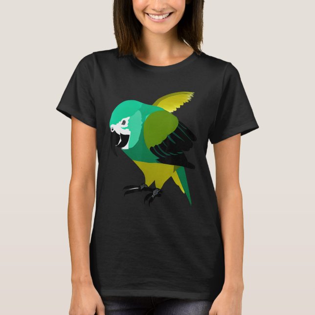 Quaker Parrots birds animals pet  Party quotes Fam T Shirt (Framsida)