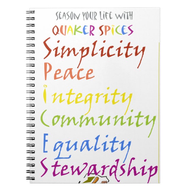 Quakerkryddor Anteckningsbok Med Spiral (Framsidan)