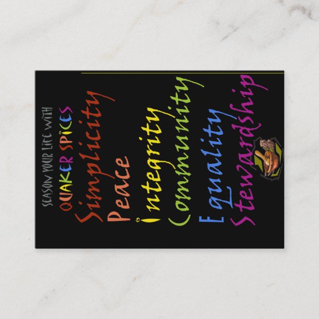 Quakerkryddor - välkommet kort (Framsida)