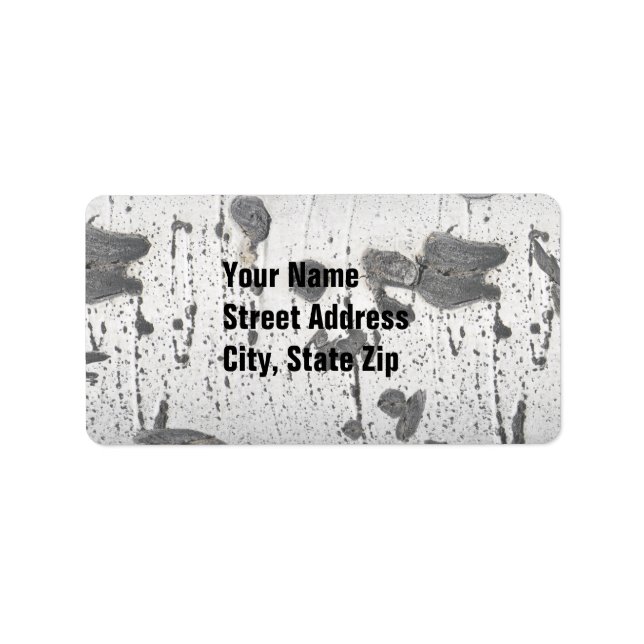 Quaking Aspen Bark Adressetikett (Framsidan)