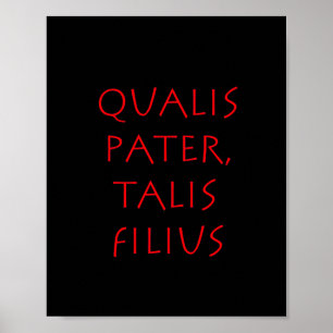 Qualis Pater Italis filius Poster