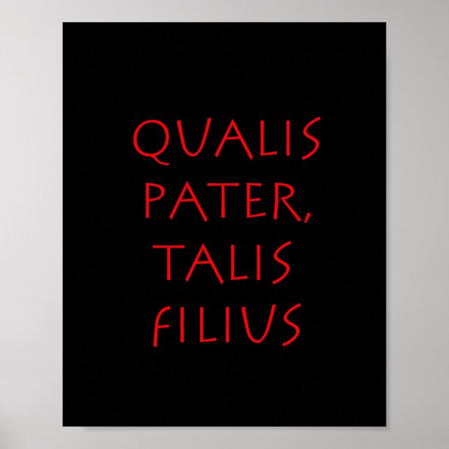 Qualis Pater Italis filius Poster (Framsidan)