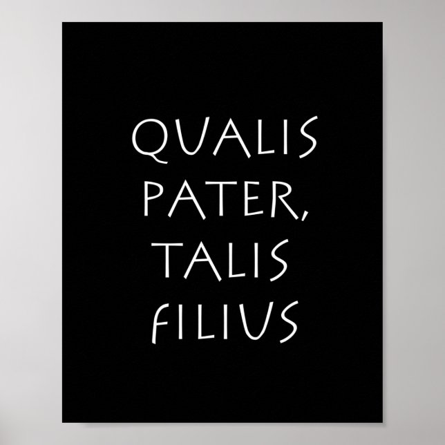 Qualis Pater Italis filius Poster (Framsidan)