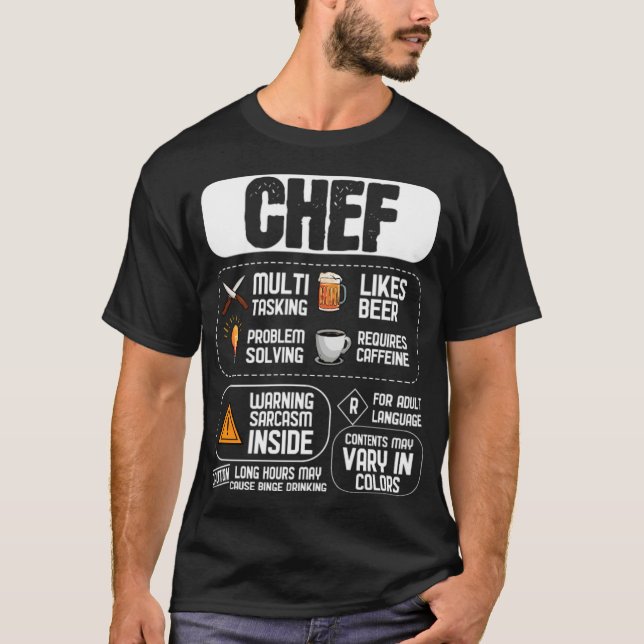 Qualities of a Chef bakery space cooks  T Shirt (Framsida)
