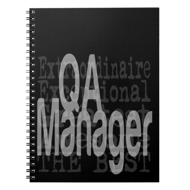 Quality Assurance Manager Extraordinaire Anteckningsbok (Framsidan)