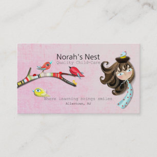 Quality Child Care Norahs Nest Affärskort Temp Visitkort