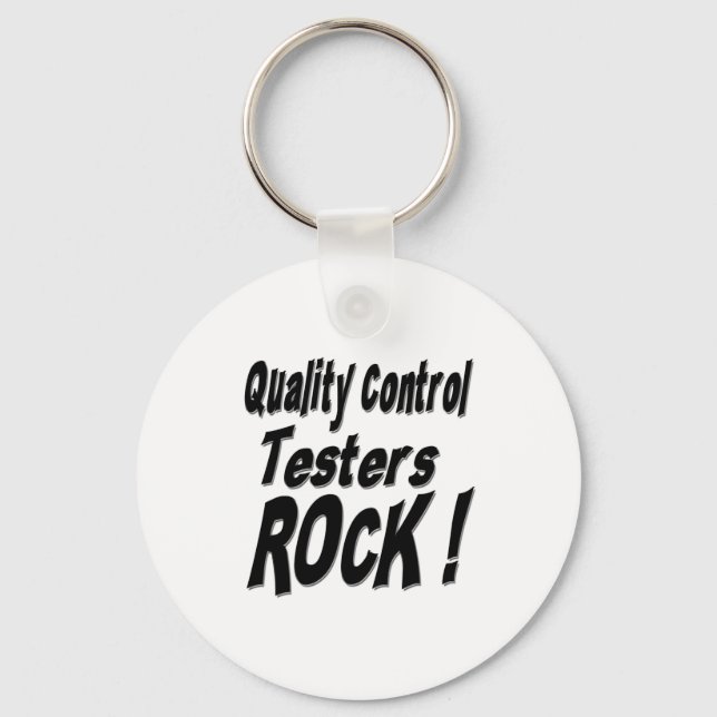 Quality Control Testers Sten! Nyckelring (Framsida)