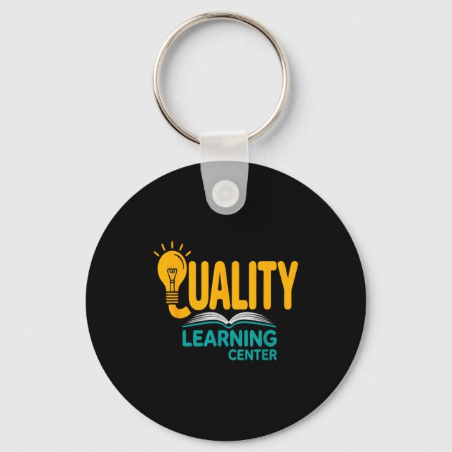 Quality Learning Center Funny School Quote  Nyckelring (Framsida)