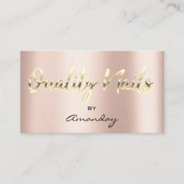 Quality Nagel Studio QR Code Logotyp Ro Guld Visitkort