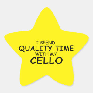 Quality Time Cello Star Sticker Stjärnformat Klistermärke