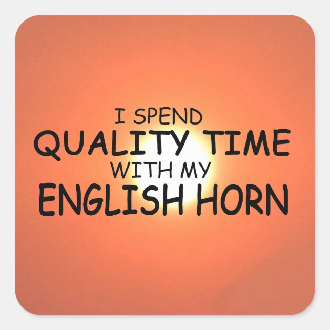 Quality Time English Horn Square - etikett (Framsida)