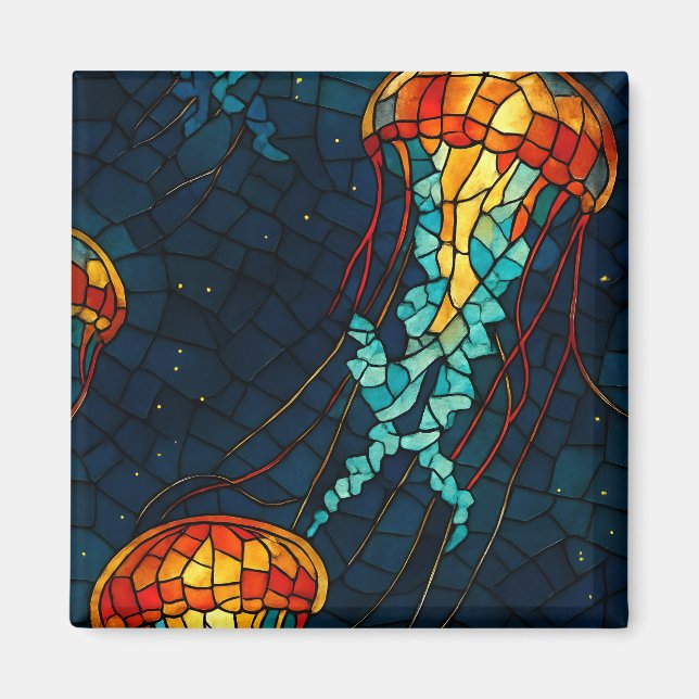 Quallen-Mosaik Magnet (Framsidan)