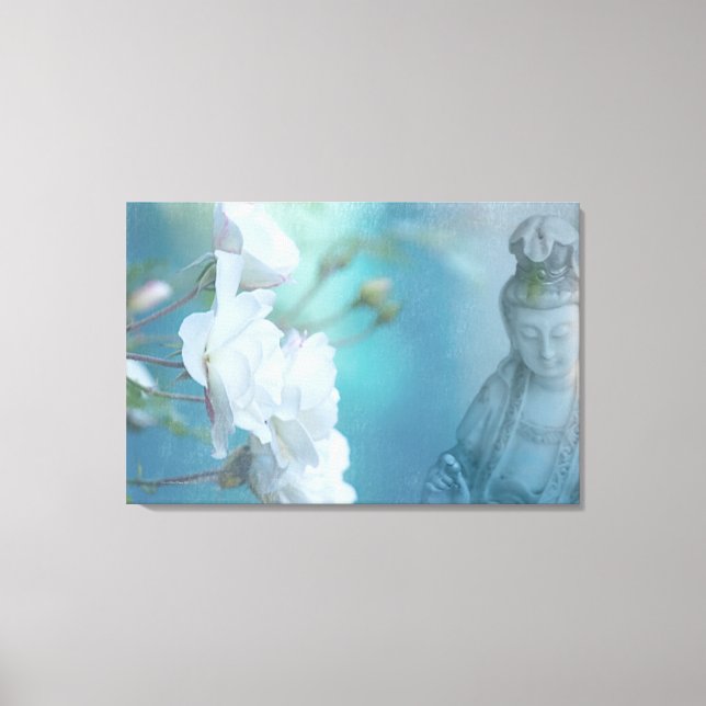 Quan Yin, 36 tum x 24 tum - STORA Canvastryck (Framsida)