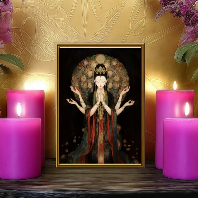 Quan Yin: Buddhist Goddess Dark Art Nouveau Poster (Skapare uppladdad)