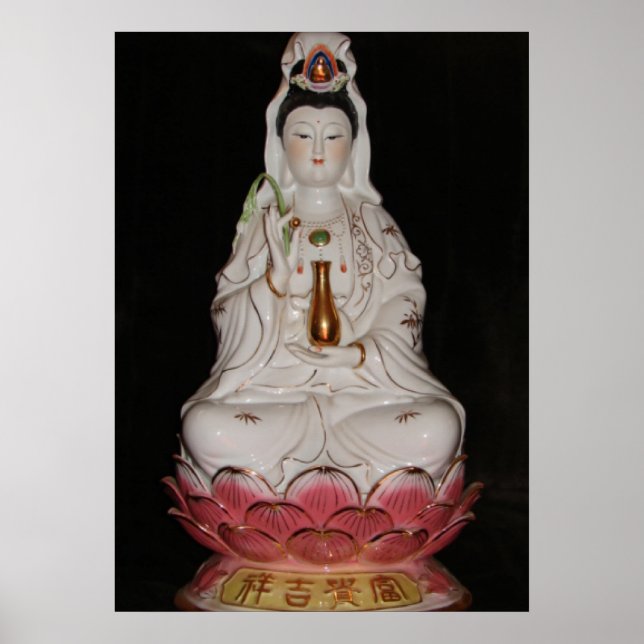 Quan Yin Goddess från Mercy Buddha Meditation Post Poster (Framsidan)
