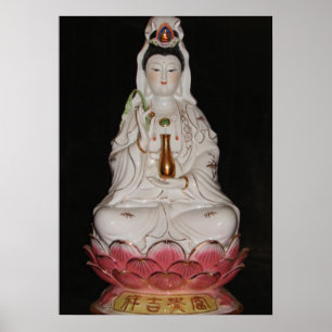 Quan Yin Goddess från Mercy Buddha Meditation Post Poster