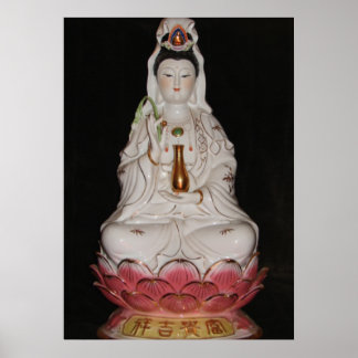 Quan Yin Goddess från Mercy Buddha Meditation Post Poster
