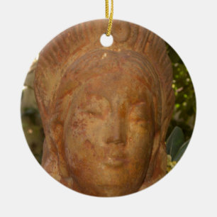 Quan Yin Julgransprydnad Keramik