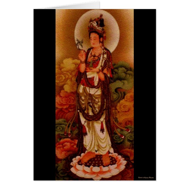 Quan Yin-kort Hälsningskort (Framsidan)