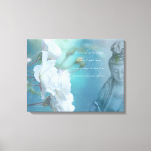 Quan Yin, serenitycitationstecken, 24" x 18" - Canvastryck