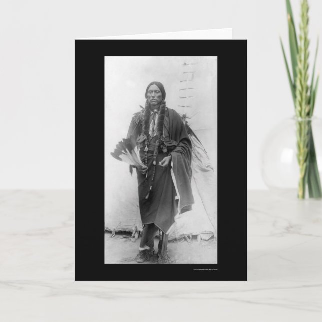 Quanah Parker, indisk chef 1909 för Comanche Kort (Framsida)