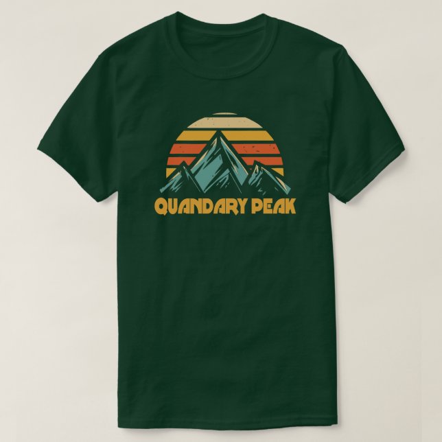 Quandary Peak Colorado Retro Turcos T Shirt (Design framsida)