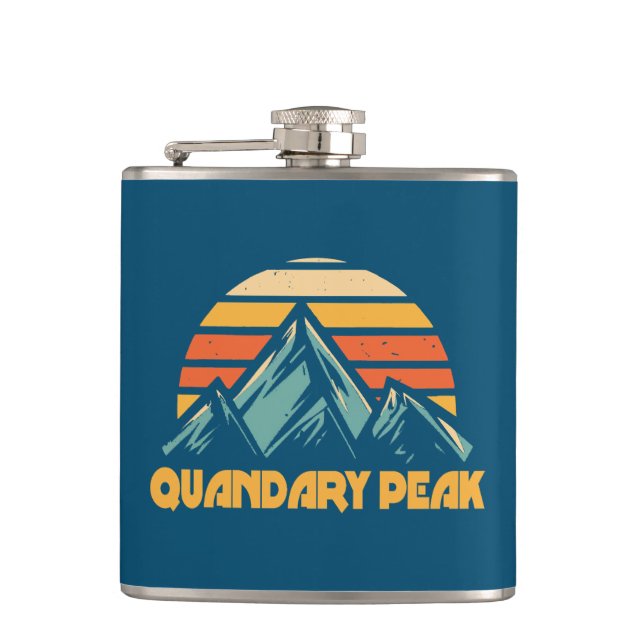 Quandary Peak Colorado Retro Turkos Fickplunta (Framsidan)