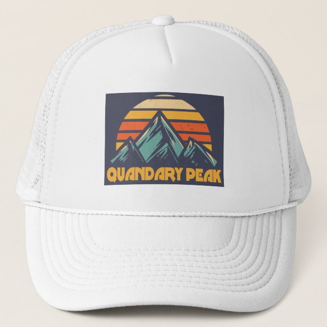 Quandary Peak Colorado Retro Turkos Keps (Framsida)