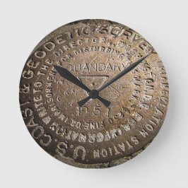 Quandary Peak Fourteener USGS Benchmark Clock Rund Klocka
