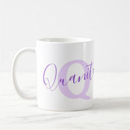Quanita namn betydelse monogram Z lila Kaffemugg