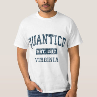 Quantico Virginia VA Vintage Sports Design Navy Pr T Shirt