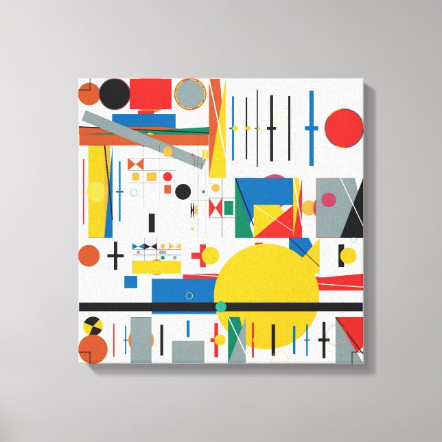Quantum Bauhaus Geometriskt Mönster  Canvastryck (Framsida)