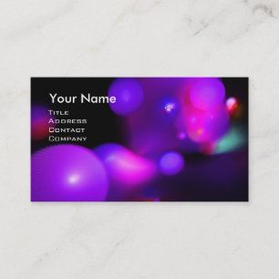 QUANTUM BUBBLES 2 MONOGRAM Vibrant Black blue Visitkort