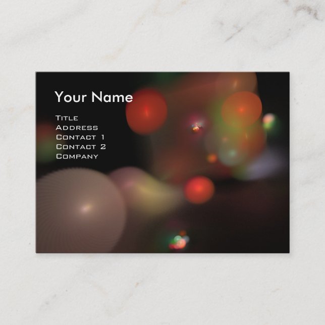 QUANTUM BUBBLES MONOGRAM Vibrant Black lila Visitkort (Framsida)