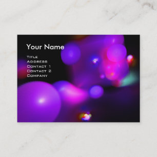 QUANTUM BUBBLES MONOGRAM Vibrant Blue Visitkort