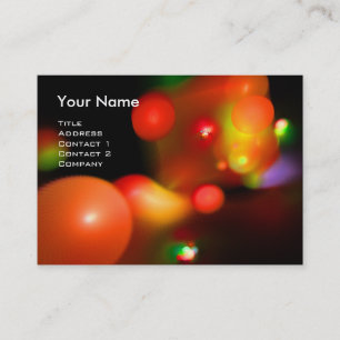 QUANTUM BUBBLES MONOGRAM Vibrant Red orange svart Visitkort