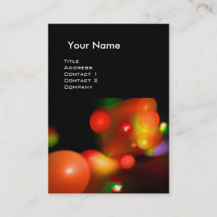 QUANTUM BUBBLES MONOGRAM Vibrant Red Visitkort