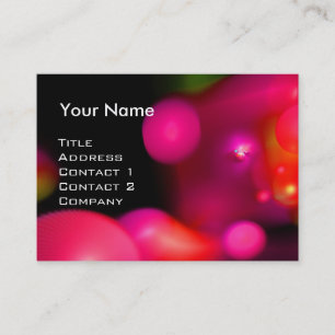 QUANTUM BUBBLES MONOGRAM Vibrant Red Visitkort