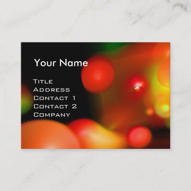 QUANTUM BUBBLES MONOGRAM Vibrant rosa Red Visitkort (Framsida)