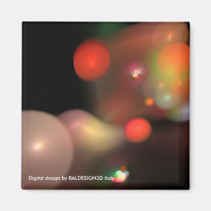 QUANTUM BUBBLES Red violet Magnet