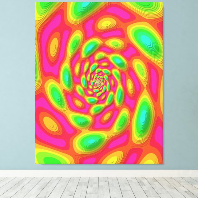 Quantum Eigen State Mandala Konst  Canvastryck (Insitu (trägolv))
