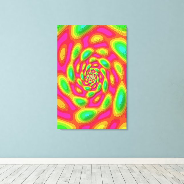 Quantum Eigen State Mandala Konst  Canvastryck (Insitu (trägolv))