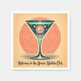 Quantum Entanglement Atomic Martini Club Cocktail Pappersservett