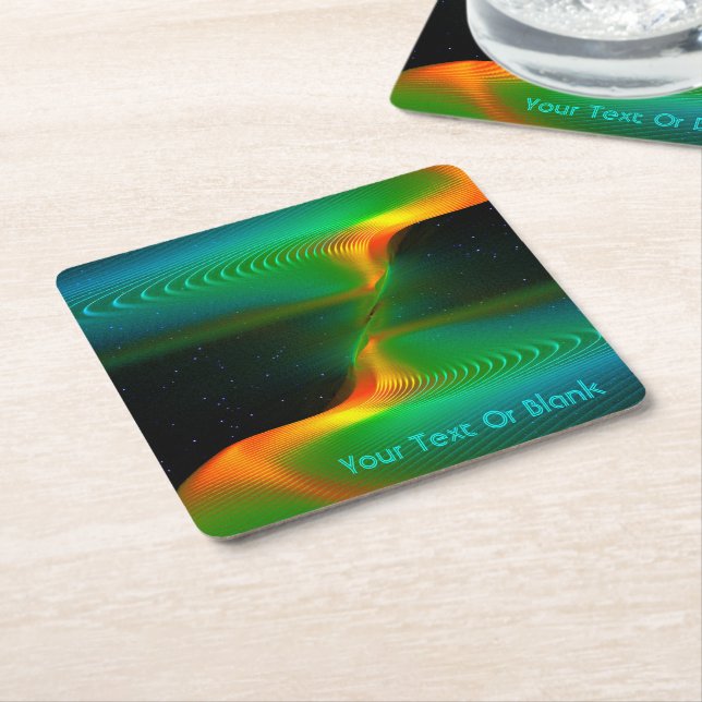 Quantum Entanglement Underlägg Papper Kvadrat (Vinklad)