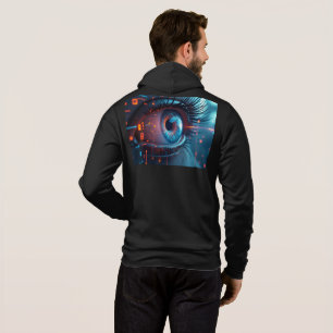 Quantum Eye män svart Bella hoodie baksida T Shirt