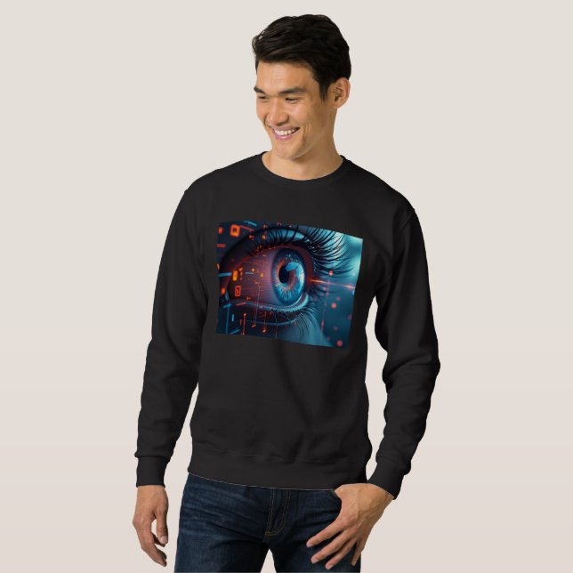 Quantum Eye men black sweatshirt (Hel framsida)
