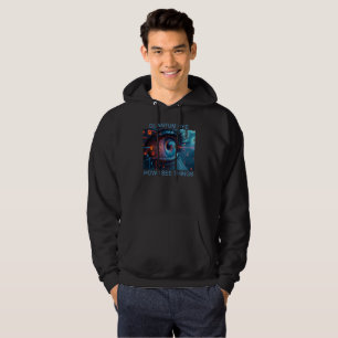 Quantum Eye-saker män svart hoodie