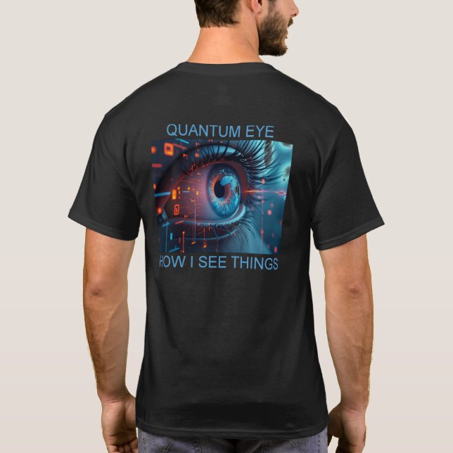 Quantum Eye saker män svart T-shirt baksida (Baksida)