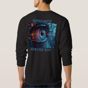 Quantum Eye tech män svart sweatshirt baksida